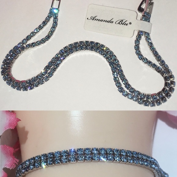 Radiant Aquamarine Czech Crystal Tennis Bracelet - Picture 6 of 11